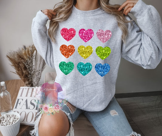 Sparkly Hearts Sweatshirt